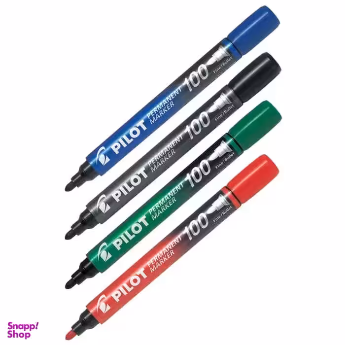 ماژیک پرمننت پایلوت مدل 100 بسته 4 عددی