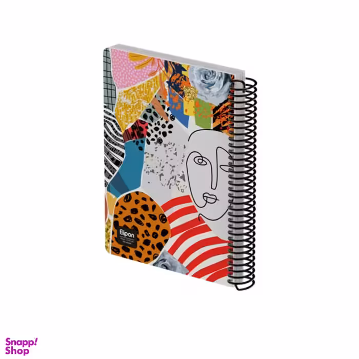 دفتر 150 برگ وزیری جلد سخت سیمی الیپون کد 9021