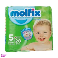 پوشک بچه مولفیکس (Molfix) مدل Unique سایز 5 بسته 28 عددی