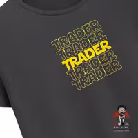 تیشرت تریدر- تمام پنبه-  یونیسکس-  با طرح ترید و ارزدیجیتال کریپتو-در 4 سایز- 14