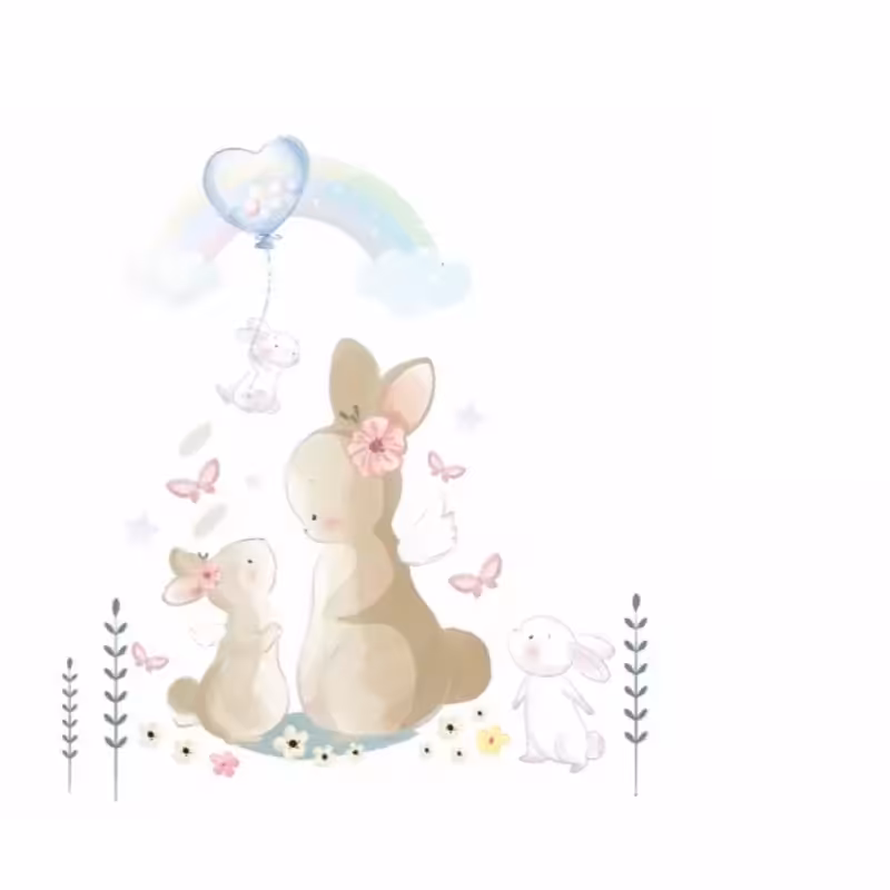 استیکردیواری عشق خرگوش