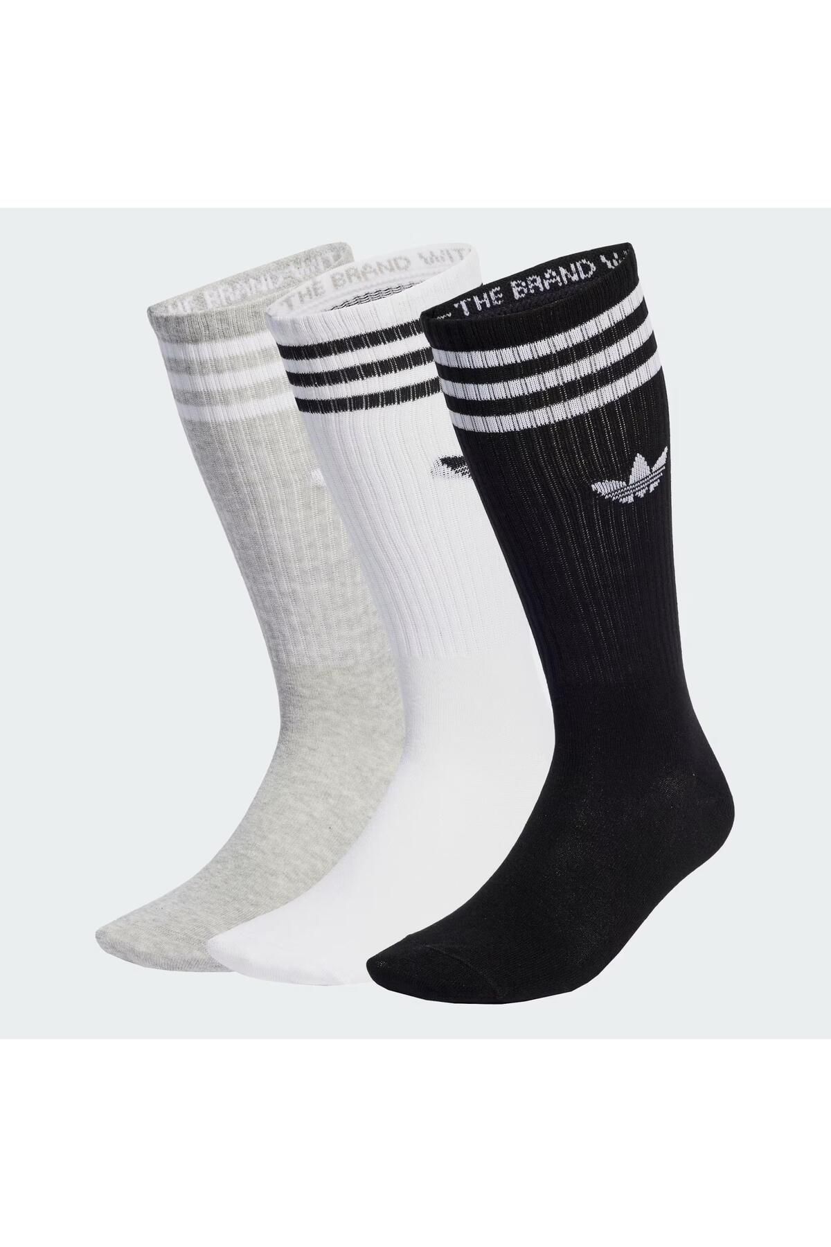 جوراب ورزشی خاکستری مردانه و زنانه جامد اورجینال adidas