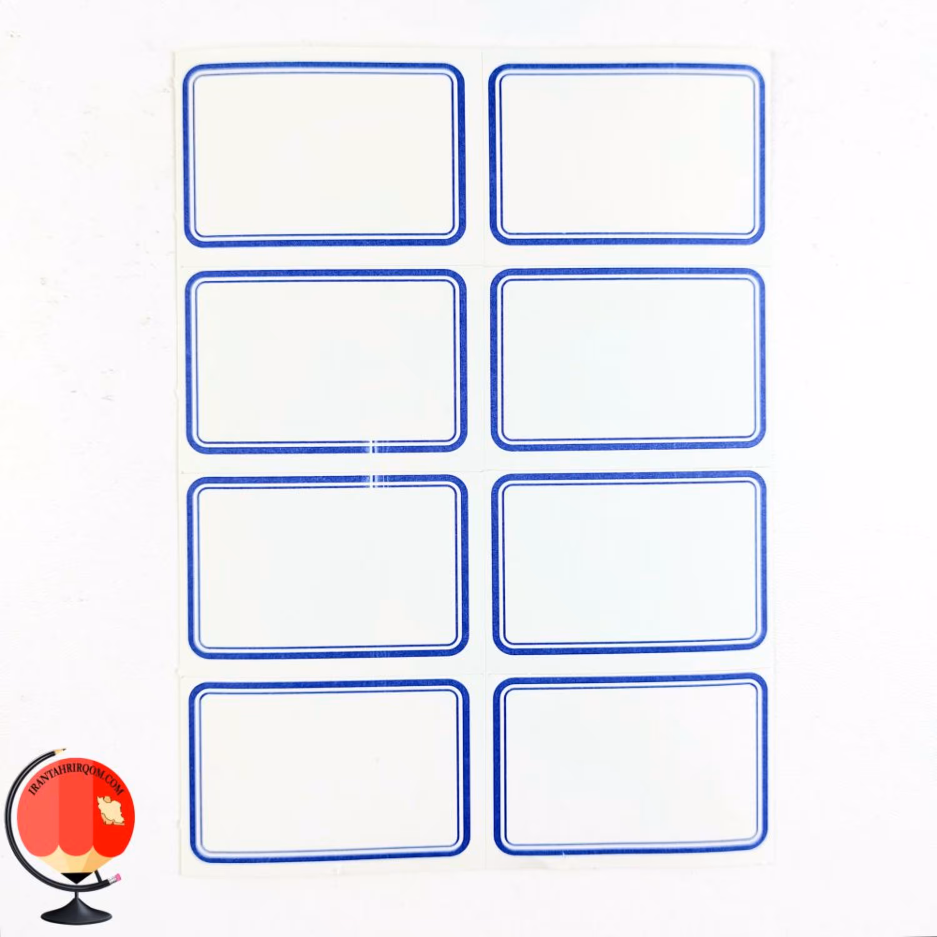 برچسب دور آبی سایز 50 در 35 میلی متر  کد 26635