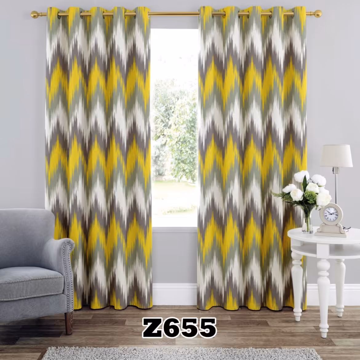 یک عدد پنل پرده اماده طرح اسپرت z655