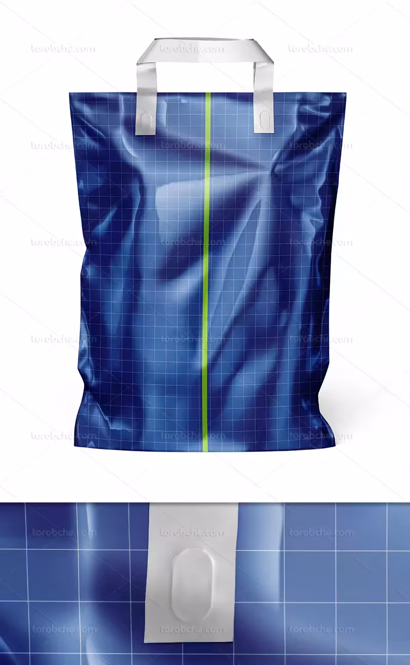 موکاپ کیسه پلاستیکی ایستاده | گرافیک با طعم تربچه