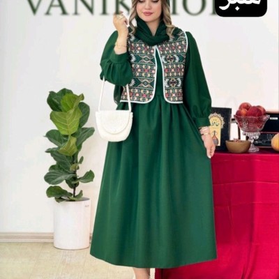 پیراهن ساحلی زنانه کرپ مدل ژیله و سارافون