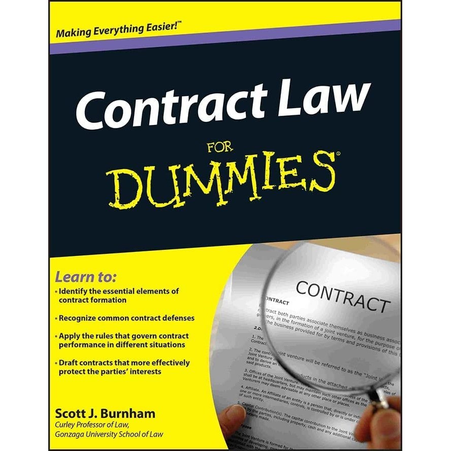 کتاب زبان اصلی Contract Law For Dummies اثر Scott J Burnham and Scott J Burnham