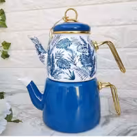 ست کتری قوری  پاچی  جنس لعابی وارداتی کشور ترکیه  تک درب 