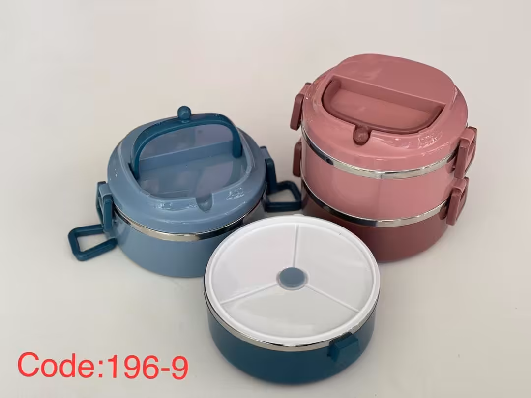 ظرف غذا دربدار دو طبقه