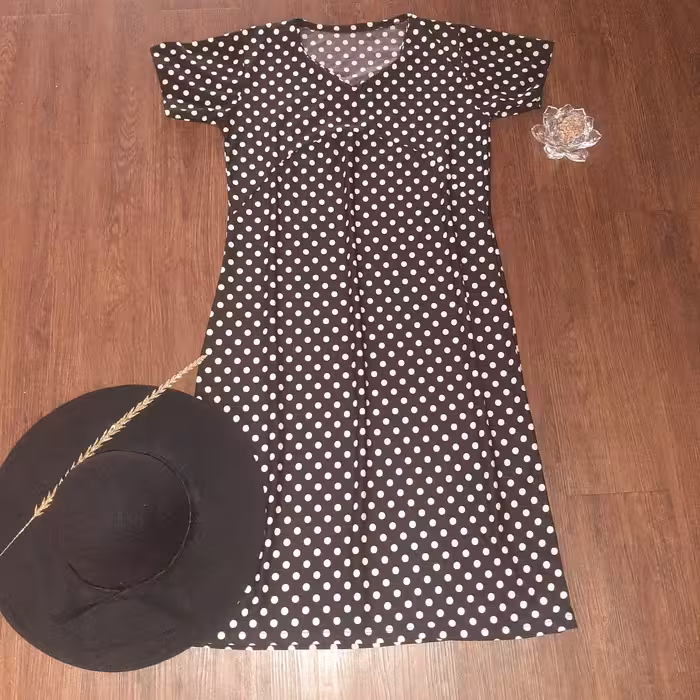 پیراهن بزرگ سایز خال خالی