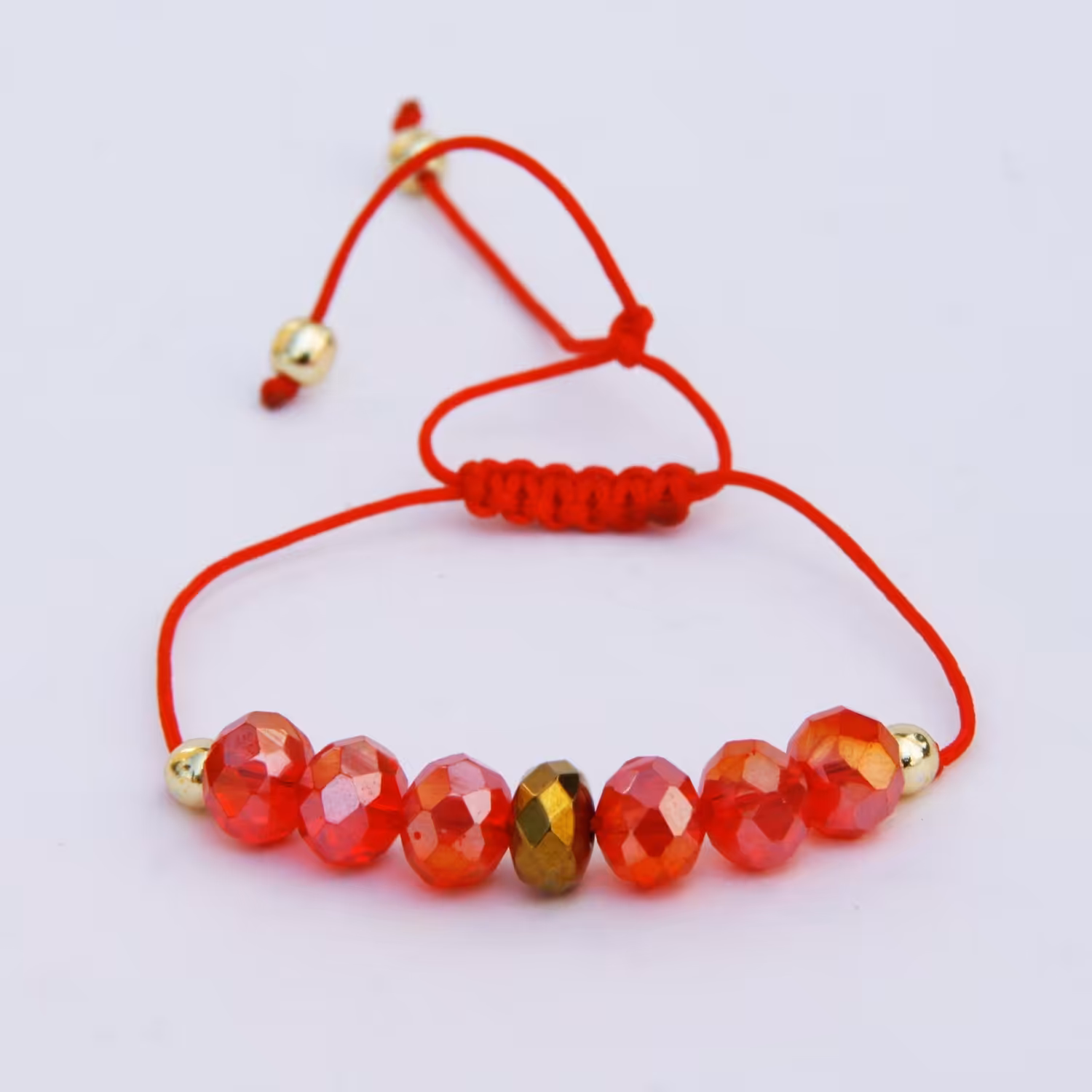 دستبند کریستالی قرمز