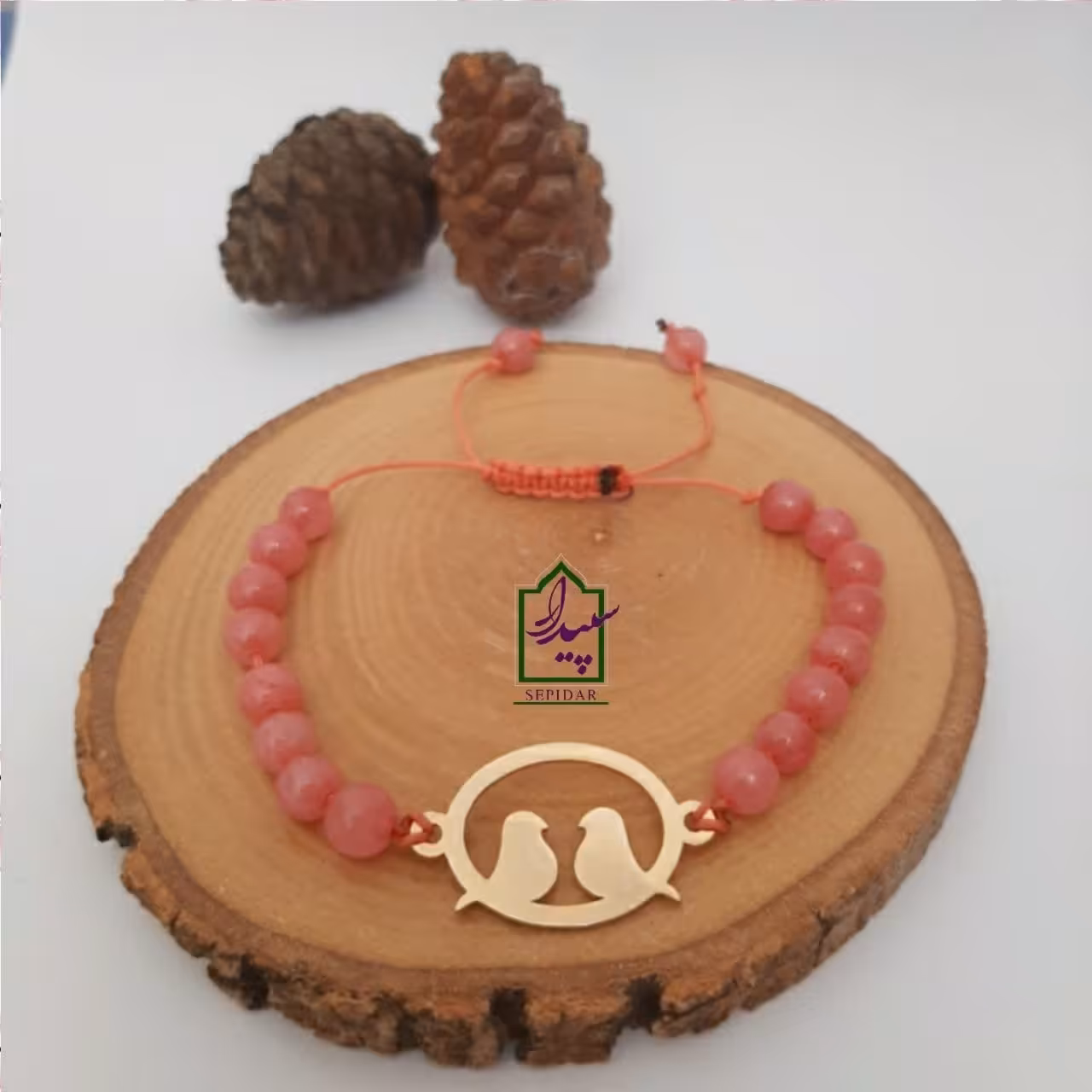 دستبند پلاک استیل  و سنگ عقیق