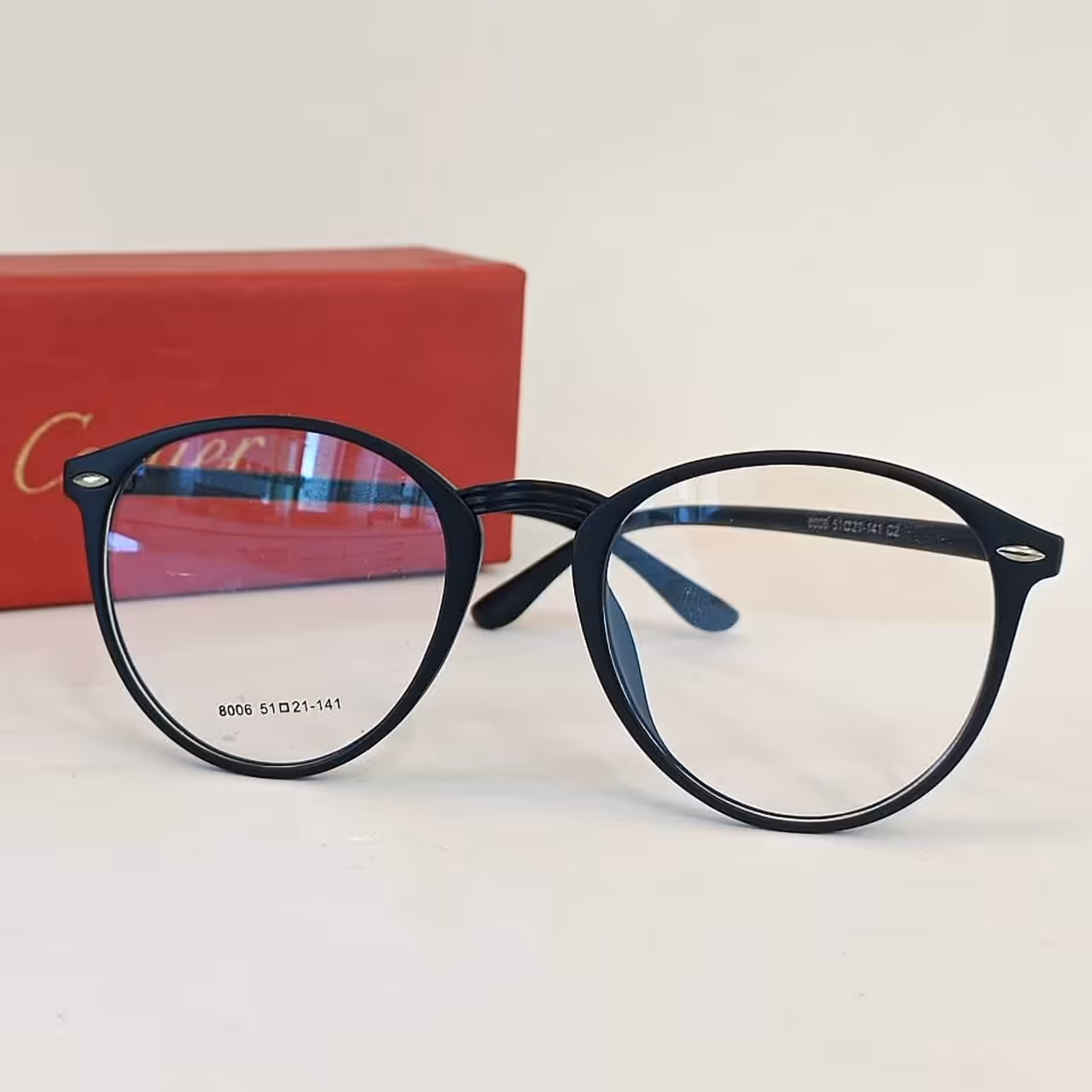 عینک طبی گرد کائوچو