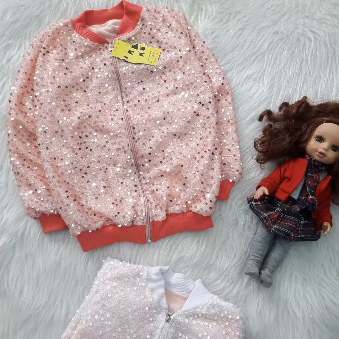 سویشرت دخترانه پولکی سایز 35 تا 50 مجلسی