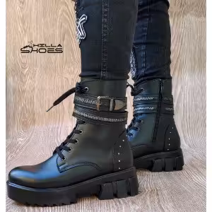 بوت زنانه لژدار دو زیپه