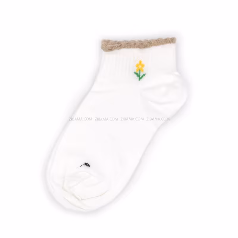 جوراب نیم ساق طرح گل