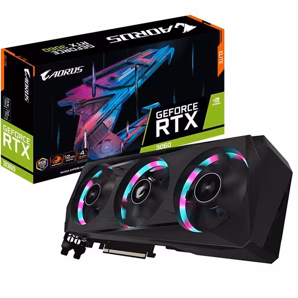 کارت گرافیک گیگابایت مدل AORUS RTX 3060 ELITE 12GB - پردیس پازار