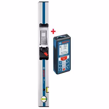 متر لیزری به همراه ریل شیب سنج بوش مدل GLM 80 + R 60 PRO - ابزار یراق