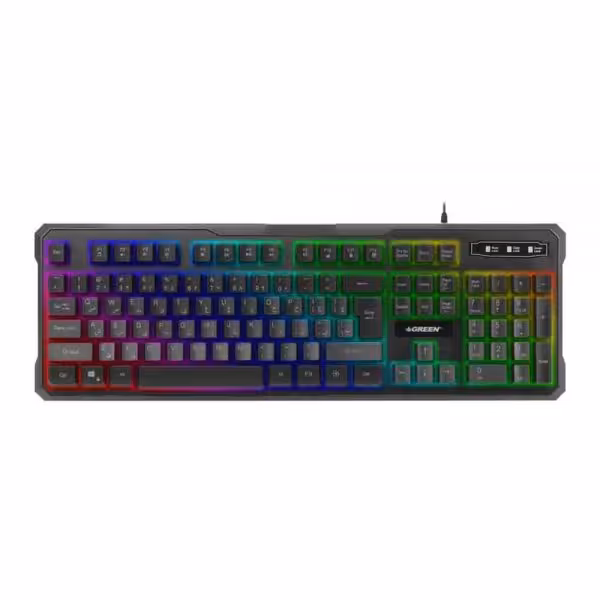 RGB Backlight Gaming Keyboard GREEN GK601-RGB | کیبورد گیمینگ گرین