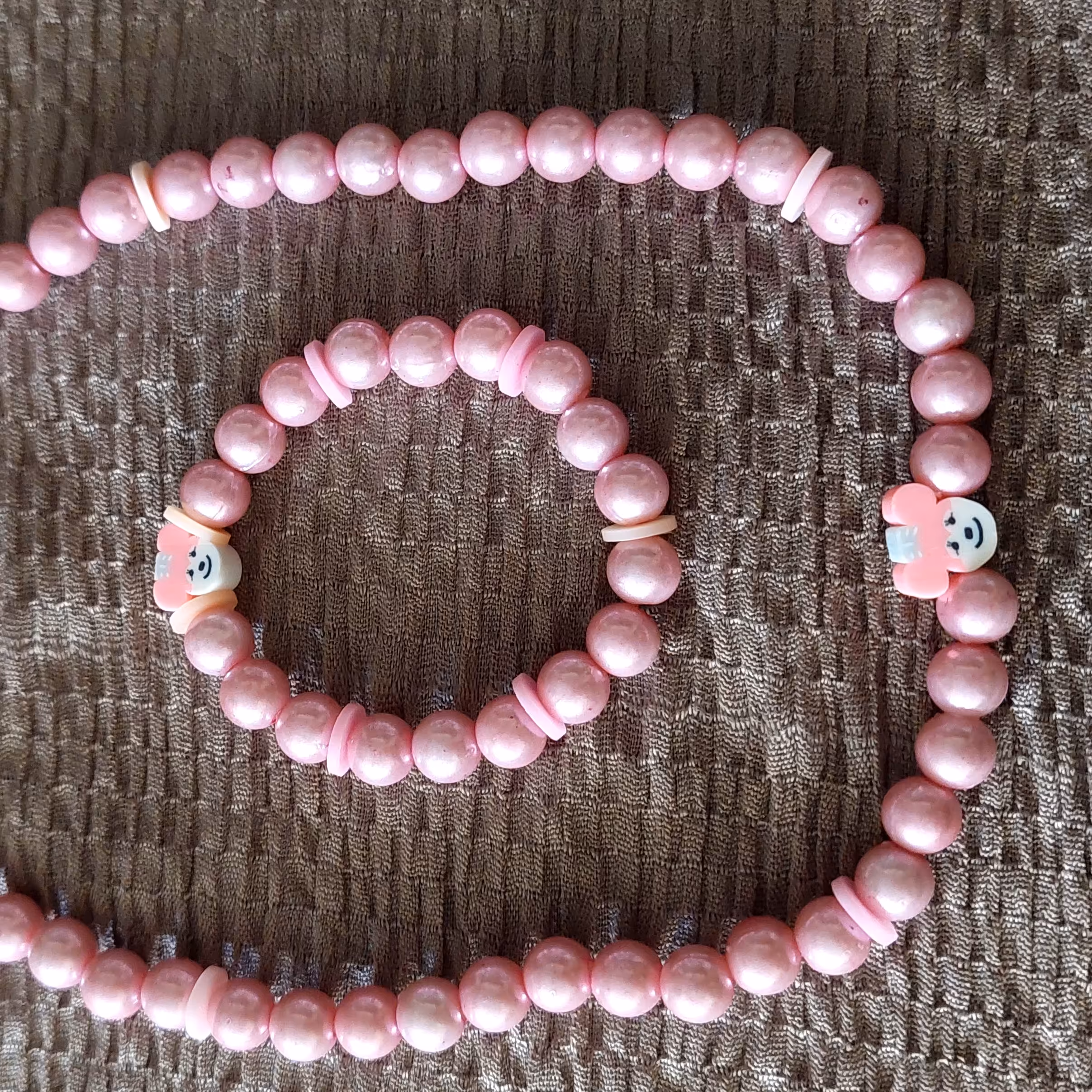 ست گردنبند و دستبند با فیمو 