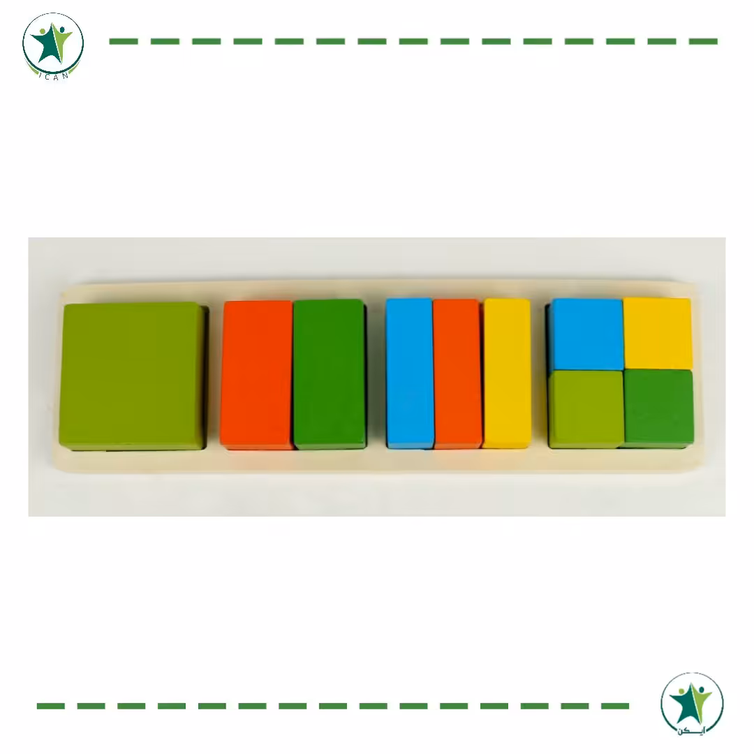 اسباب بازی مونته سوری مستطیل مربع چوبی (کاردرمانی ذهنی) (بازی درمانی)