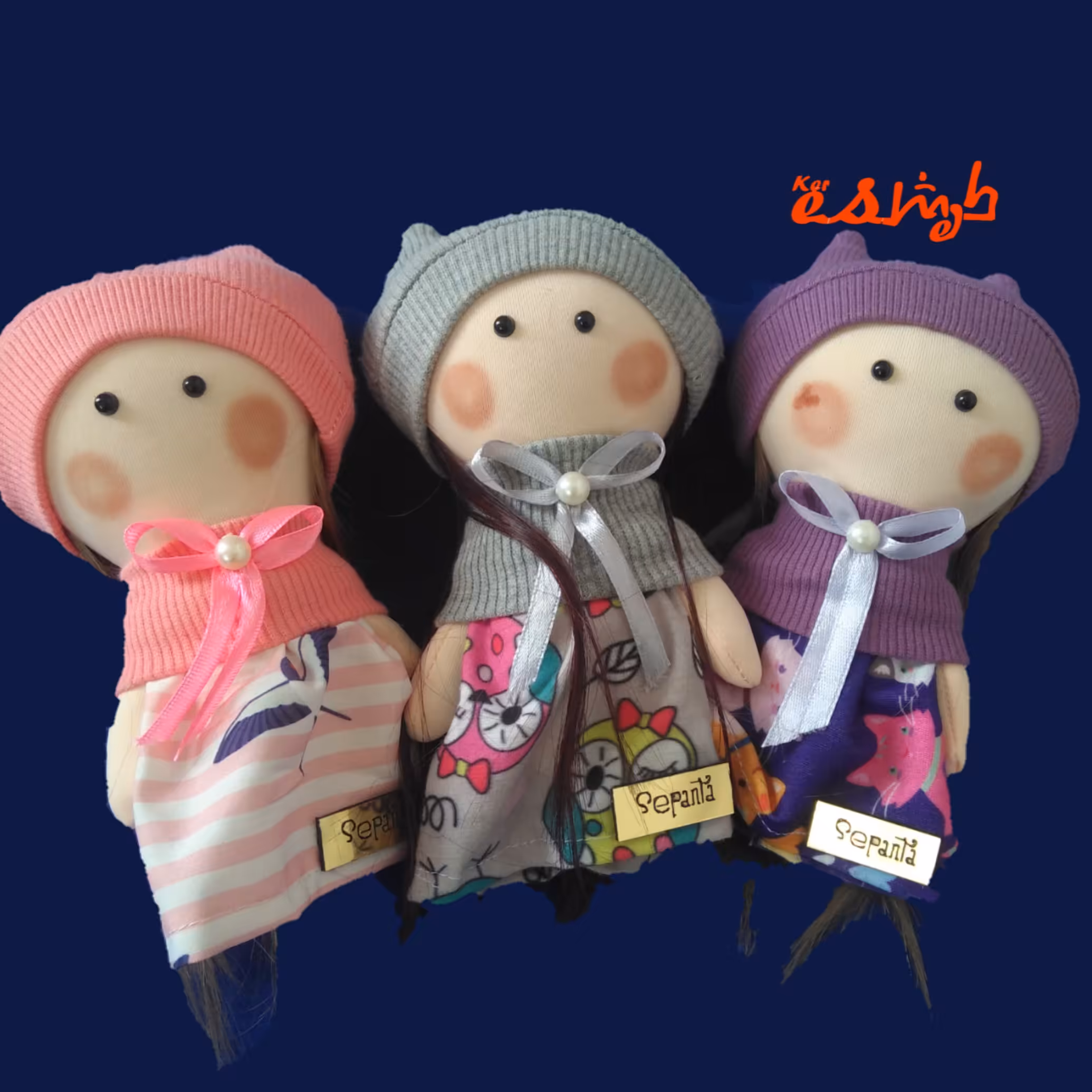 عروسک روسی دختر  آویزی