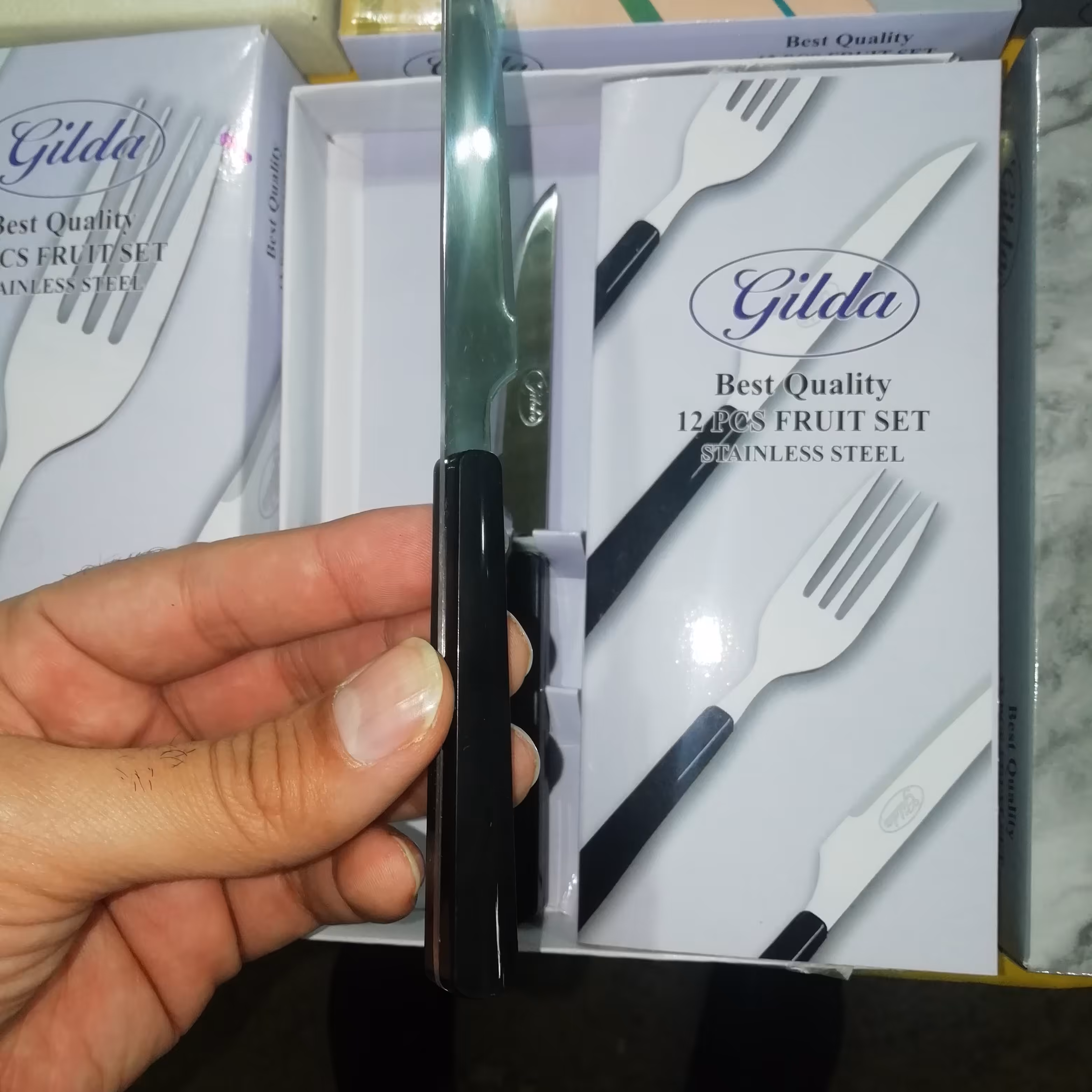 کارد تک گیلدا مدل بارسلونا مشکی بسته 12 عددی