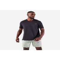 تی شرت ورزشی مشکی مردانه ورزش تنفس سیاه اورجینال Decathlon
