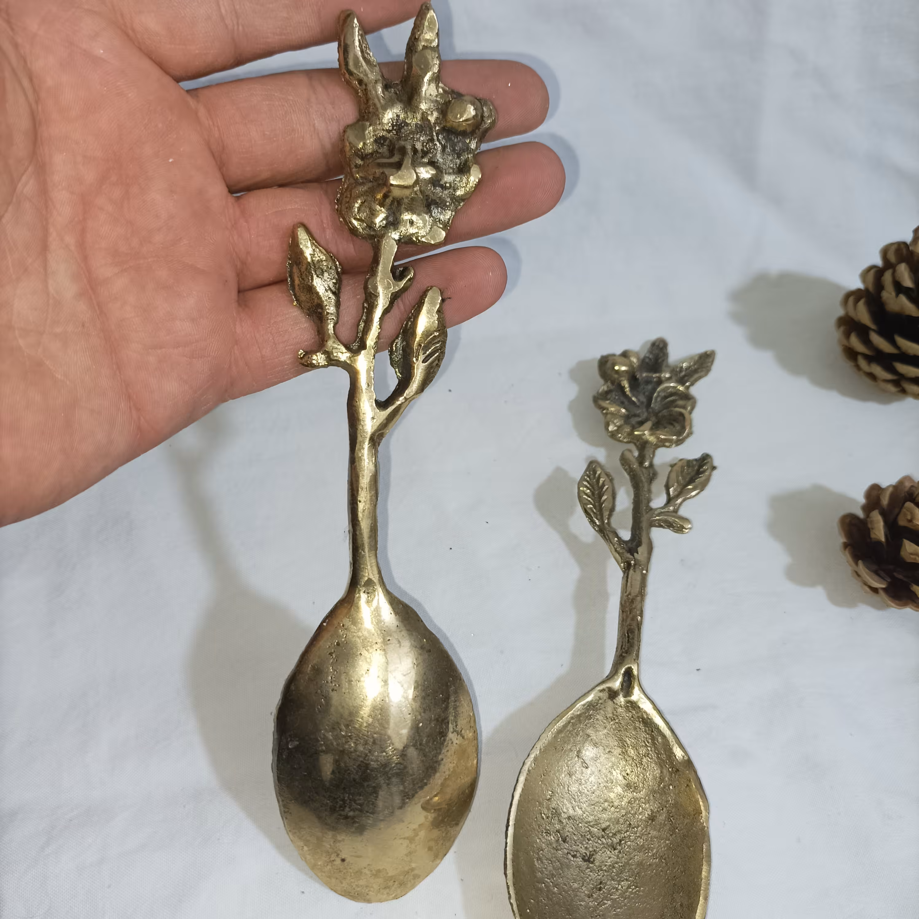 قاشق اجیل برنز  مدل شکوفه