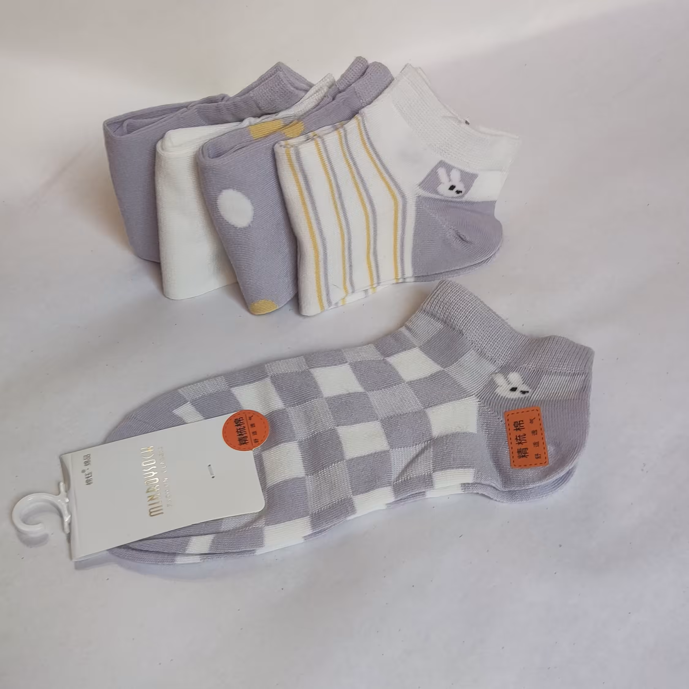 جوراب نیم ساق نخی طرح خرگوش، 3 عددی