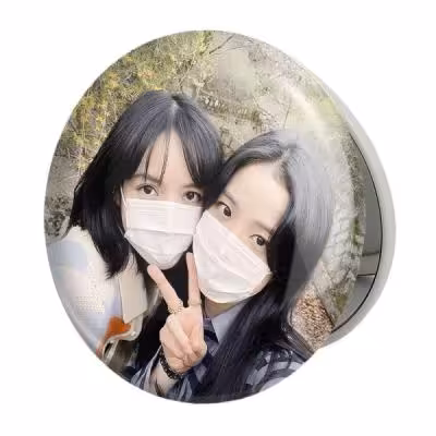 آینه جیبی خندالو طرح گروه بلک پینک Black Pink مدل تاشو کد 14522