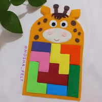 پازل نمدی نوشا طرح زرافه