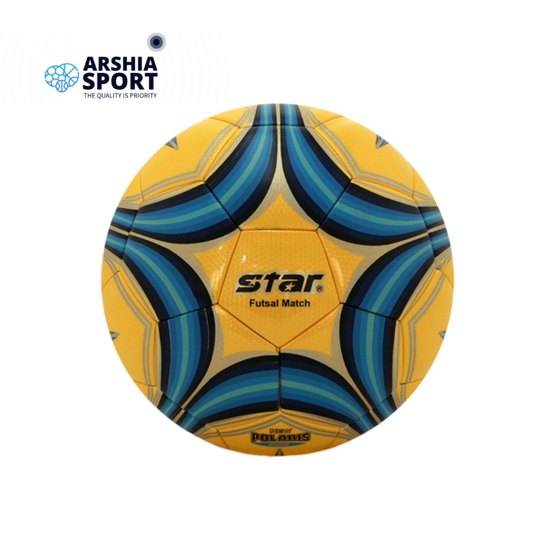 توپ فوتسال چرمی استار star براق سایز 35