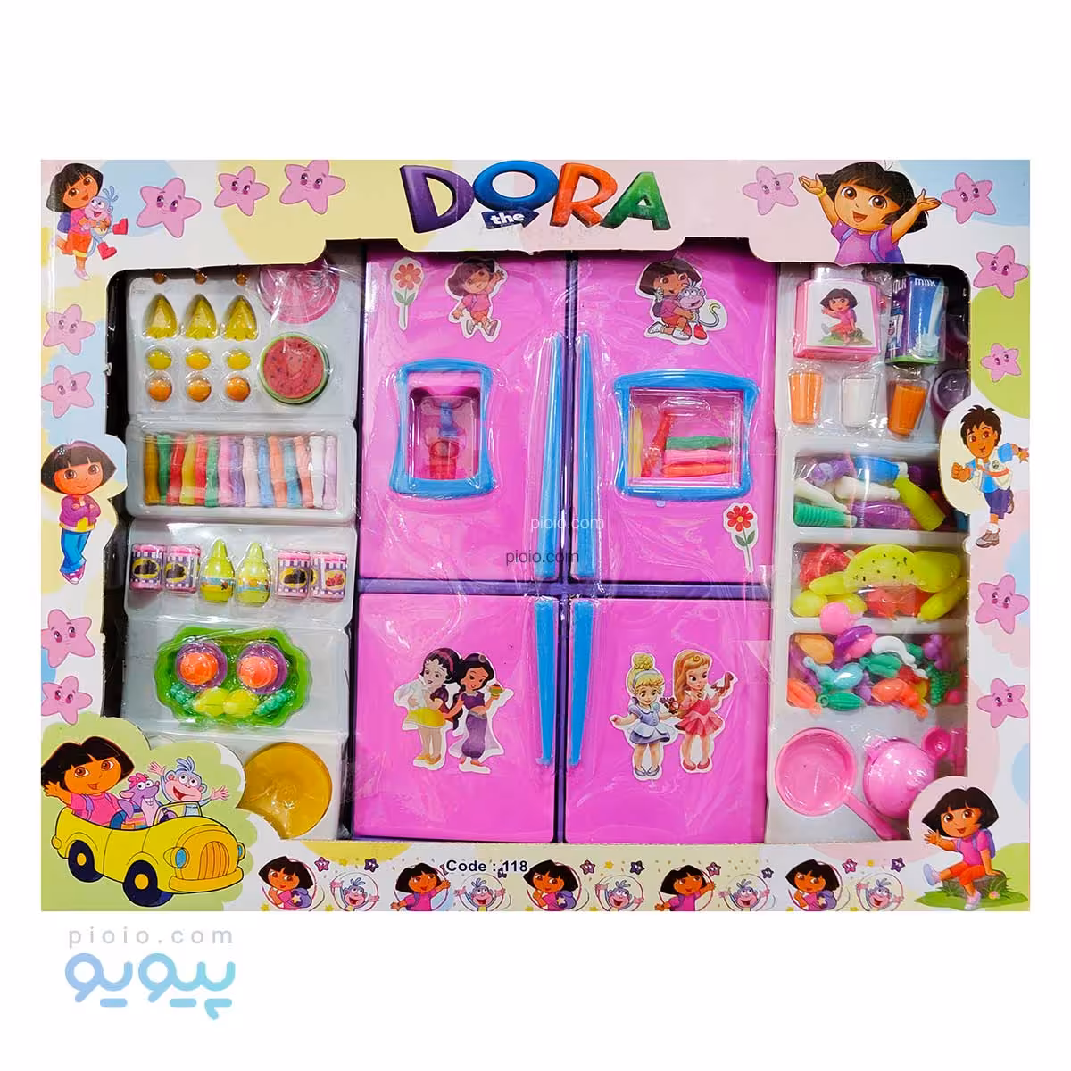 یخچال اسباب بازی 4 در dora آیتم 118 تک و عمده