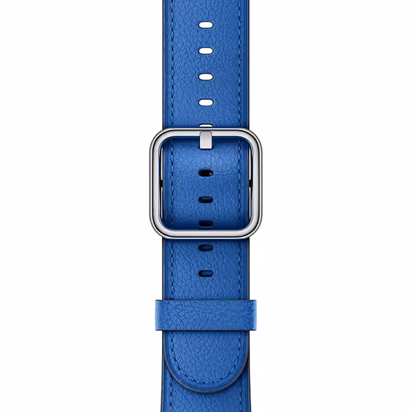 بند اپل واچ 3 چرم مدل 38 میلیمتری زنانه Electric Blue Classic Buckle - Hiapple.ir