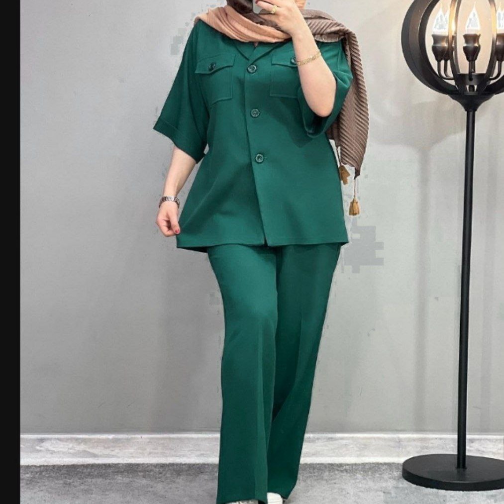 مانتو شلوار آستین سه ربع