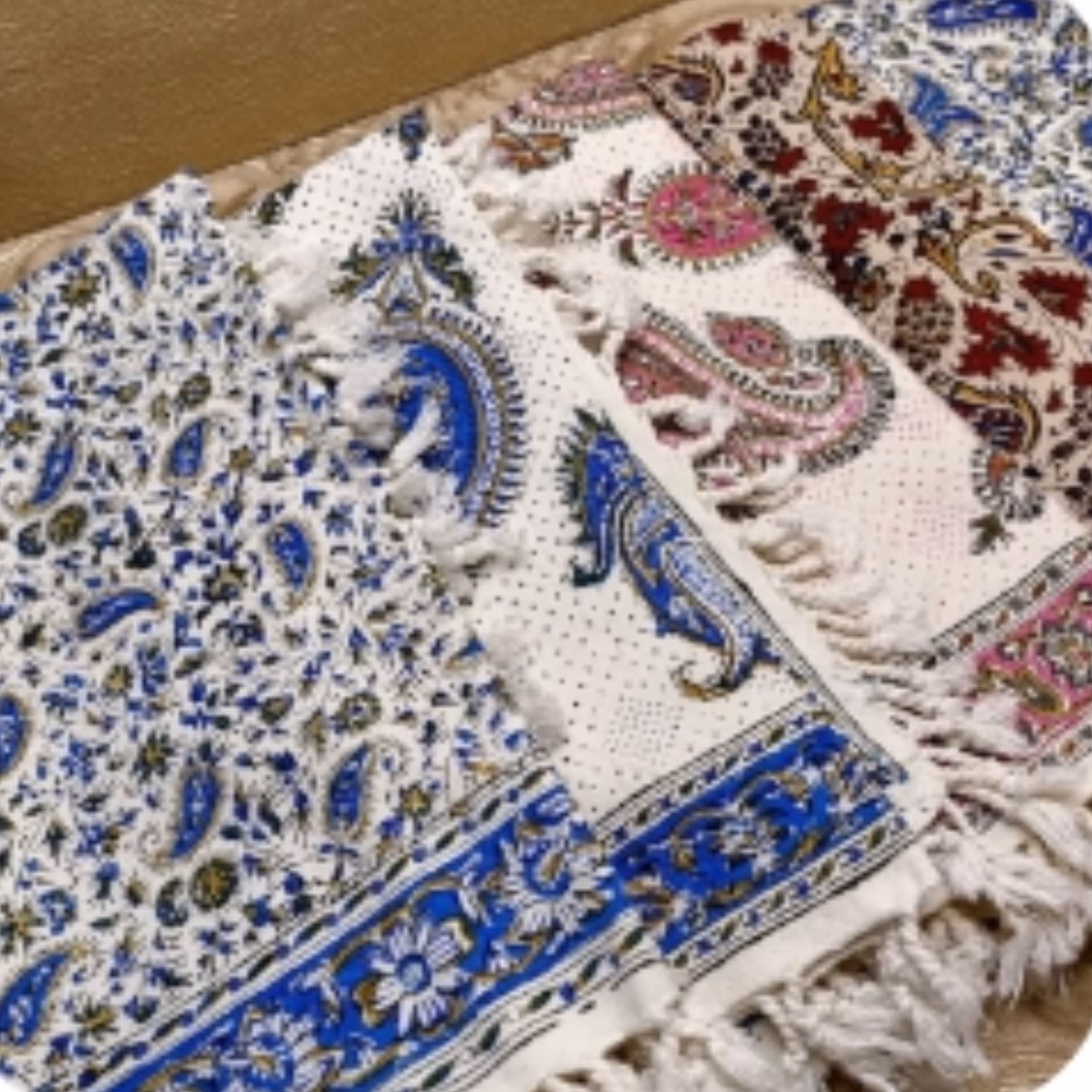 سفره قلمکار 1 متر در 1 متر و نیم. صنایع دستی سوشیان 