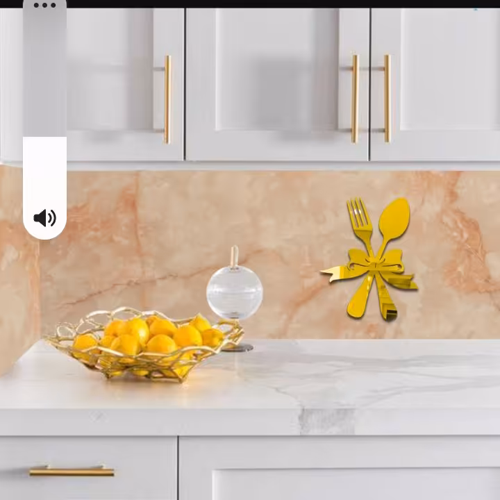 آینه دکوراتیو مولتی استایل طرح قاشق چنگال در دو رنگ طلایی و نقره ای