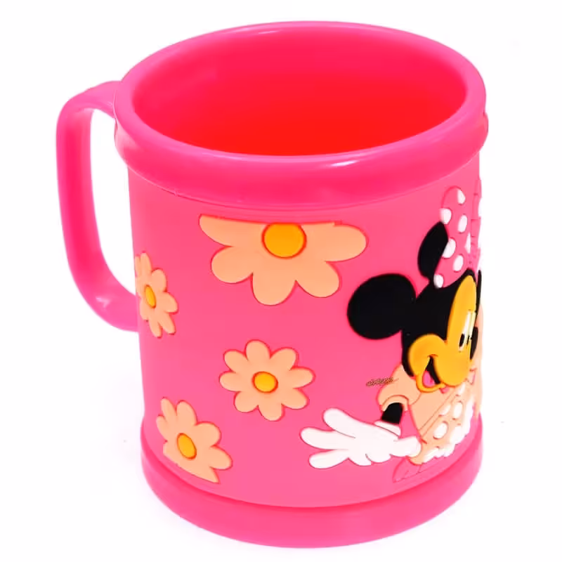 لیوان سیلیکونی بزرگ صورتی طرح میکی موس