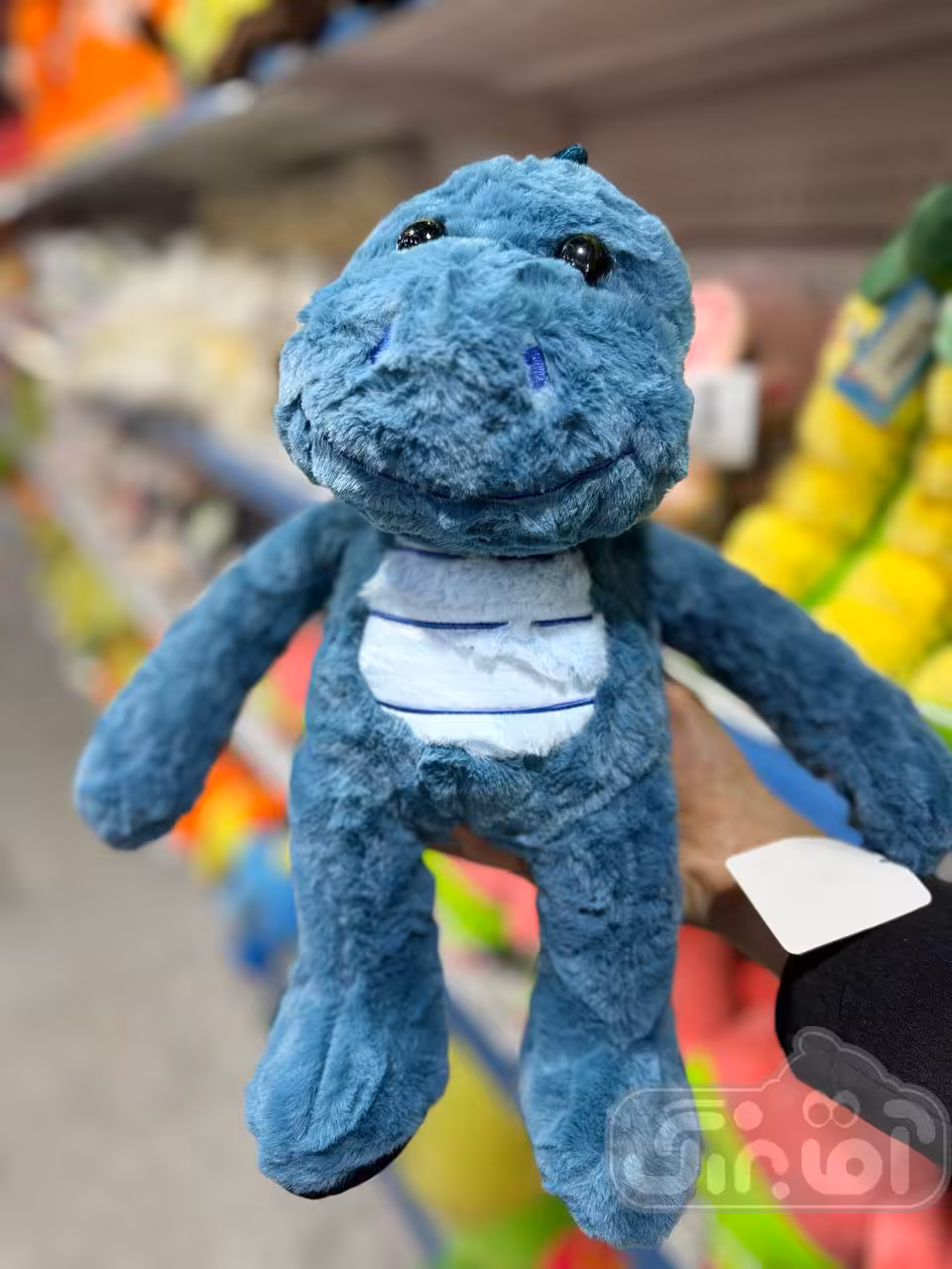 عروسک پولیشی مگنتی بچه دایناسور آبی 30 سانت