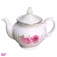 قوری چینی زرین ایران مدل رزفلاور