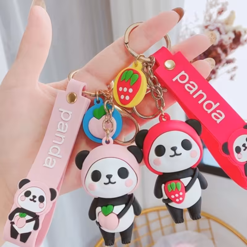 جا کلیدی و جاسوئیچی و آویز کیف فانتزی طرح پاندا سیلیکونی