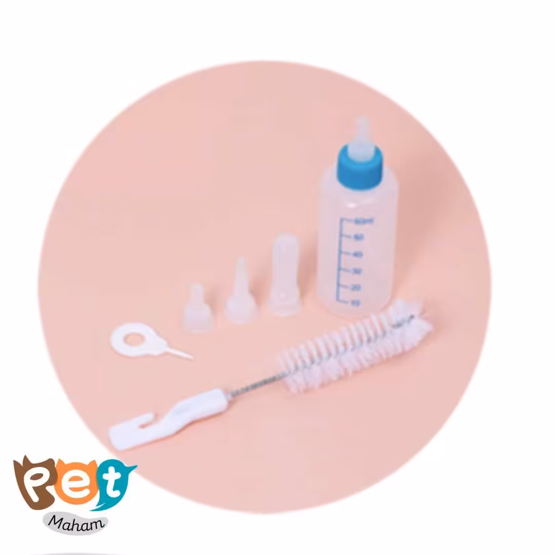 بطرری شیر سگ و گربه و جونده دارای سه سری متفاوت و شیشه شور و مک باز کن مدرج