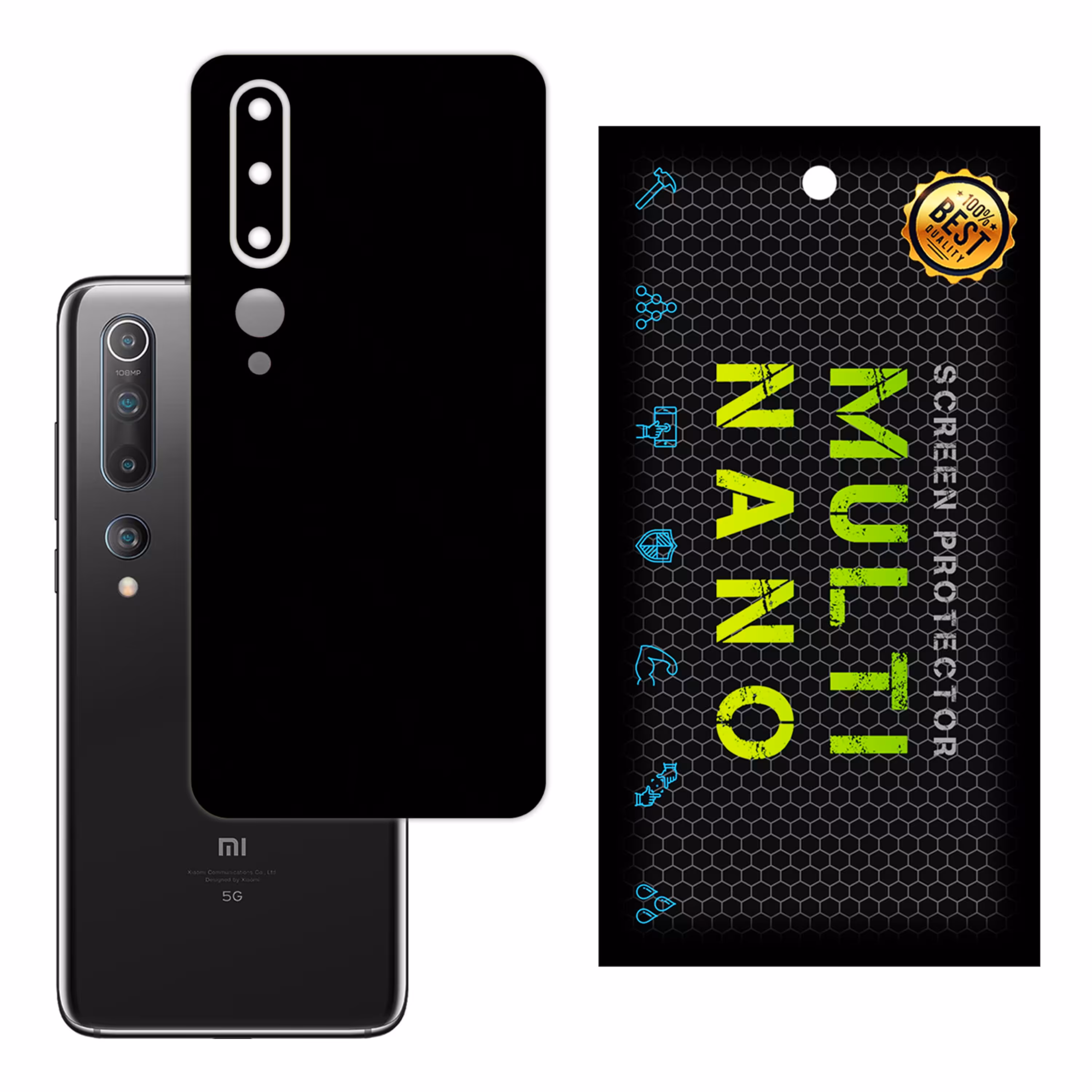 برچسب پوششی MultiNano مدل X-F1M-Black برای پشت  موبایل شیامی Mi  10 