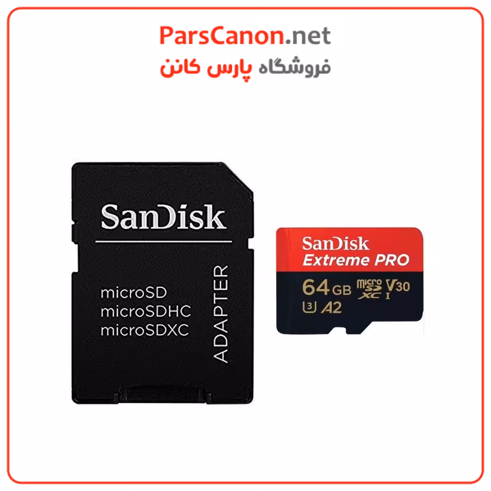 کارت حافظه سن دیسک میکرو اس دی SanDisk 64GB Extreme PRO UHS-I SDXC Memory Card