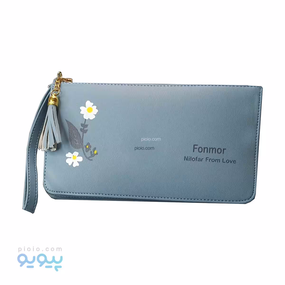 کیف پول زنانه رو زیپ طرح گل نیلوفر آیتم 1286 عمده و کارتنی