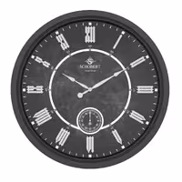 ساعت دیواری چوبی شوبرت مدل 6450 مشکی سایز 60