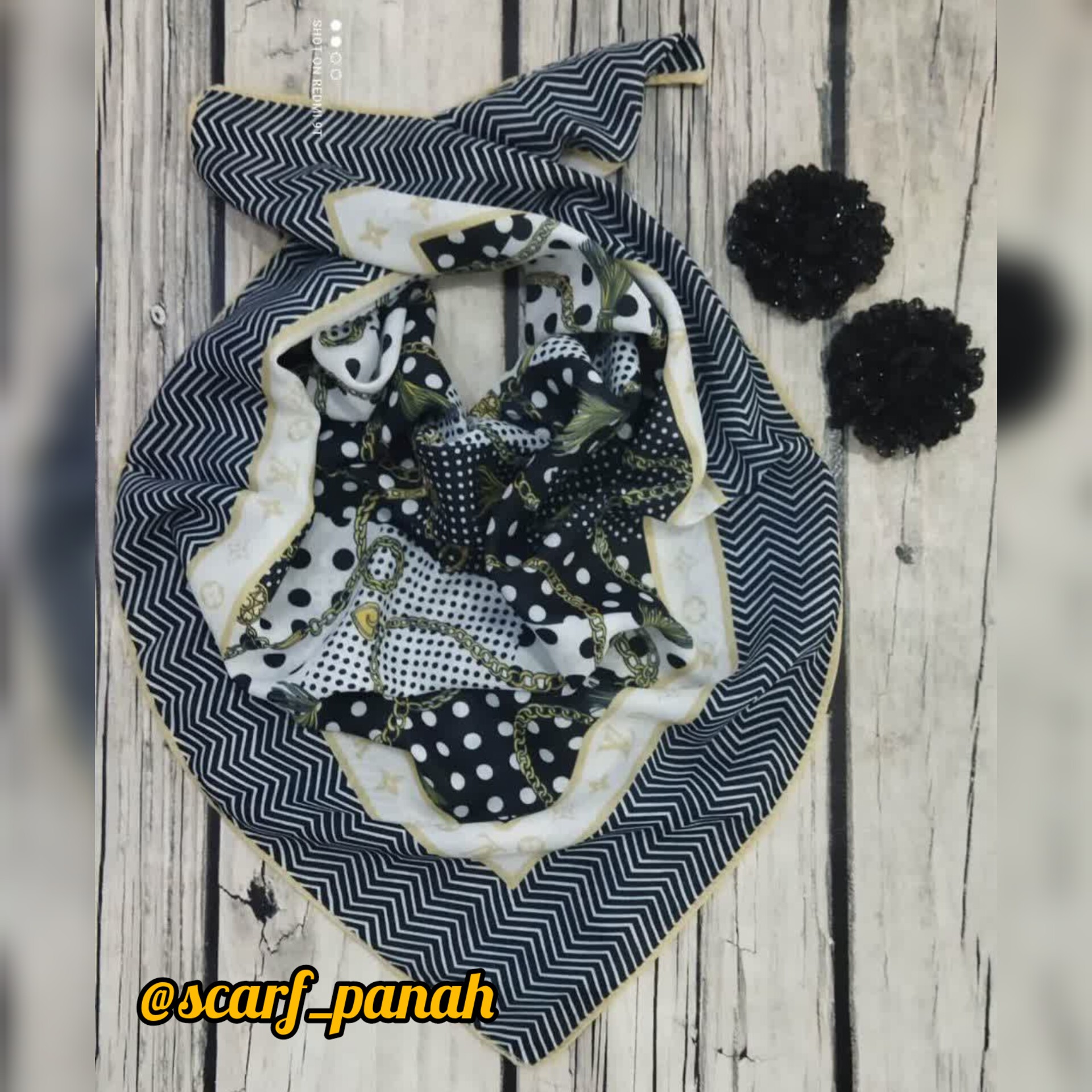 روسری مینی اسکارف قواره  70  دور دوخت