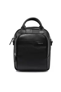 کیف پیام رسان مشکی مردانه سیاه چرمی 21413S3J Tergan
