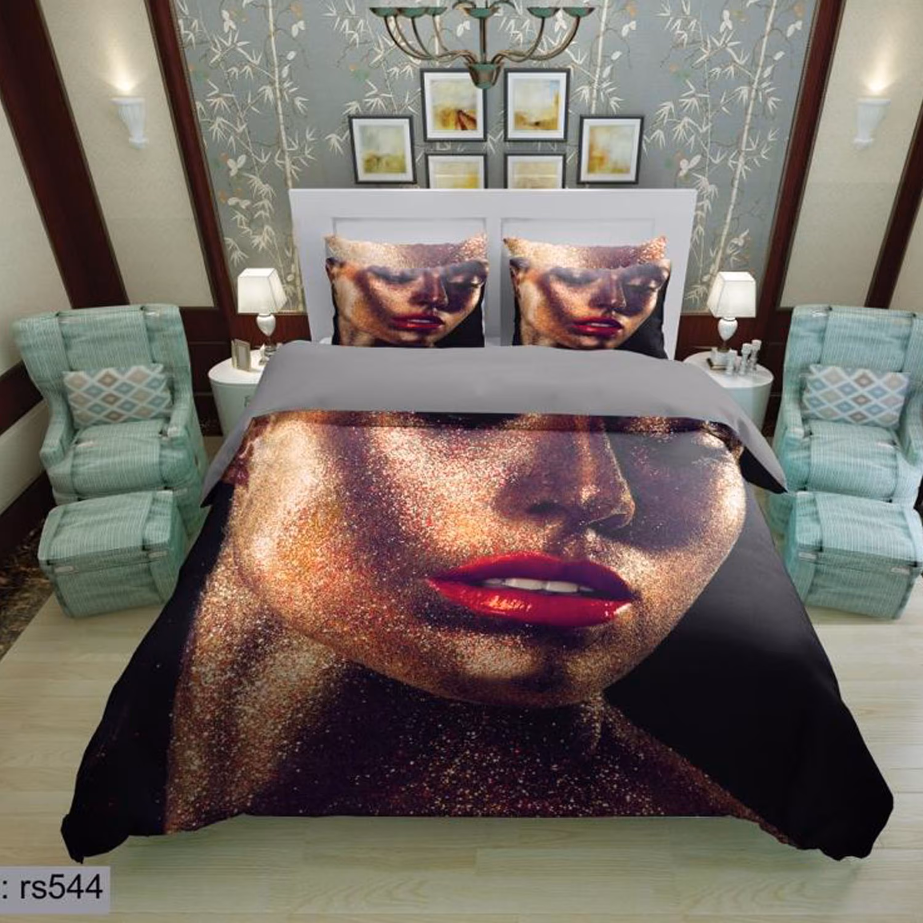 سرویس روتختی 2 نفره تنسل چاپی برندترک لند(Turk Land) rs 544